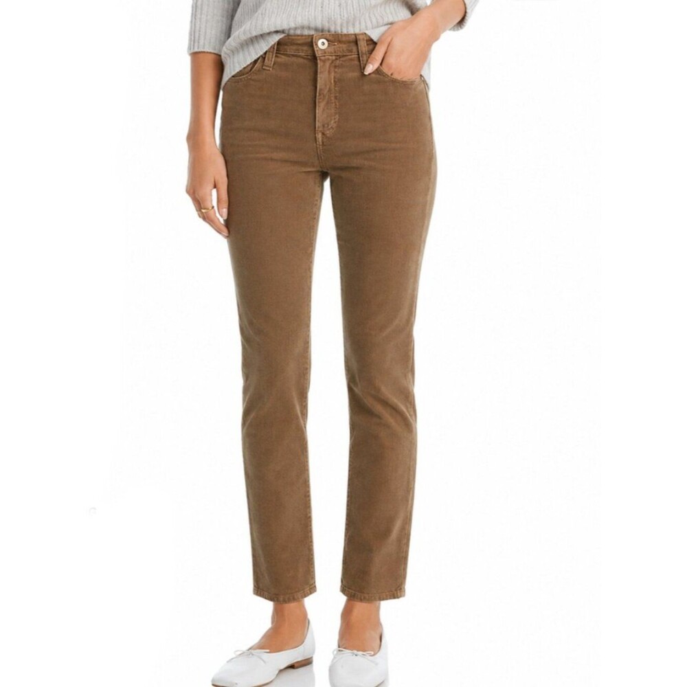 AG Mari Mid Rise Slim Straight Corduroy Pants
